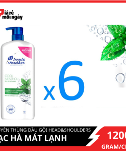 [Giá sỉ] Nguyên thùng Dầu gội Head&Shoulders Bạc hà 1200mlx6
