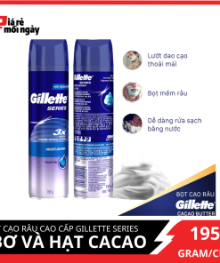 [Sản xuất tại Úc] Bọt cạo râu cao cấp Gillette Series bơ và hạt cacao 195g