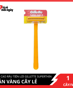 Dao cạo râu tiện lợi Gillette Superthin Cán vàng Cây lẻ