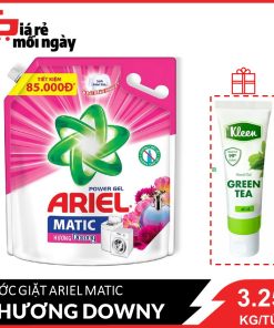 Nước giặt Ariel Đam mê túi 3.25kg tặng kèm Gel rửa tay