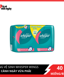 Băng vệ sinh Whisper có cánh Ngày Vừa Phải gói 40 miếng