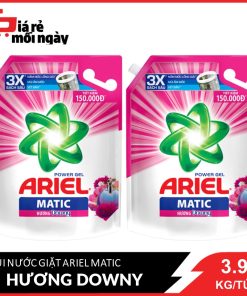 Combo 2 Túi Nước Giặt Ariel Matic Hương Downy Thơm Dài Lâu 3.9kg/túix2