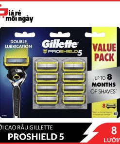 Lưỡi cạo râu Gillette Proshield 5 lưỡi (Vàng) Vỉ 8 lưỡi