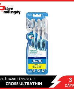 Bàn Chải Đánh Răng Oral B Criss Cross Ultrathin Vỉ 3 Cây (2 Tặng 1)