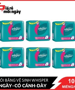 COMBO 6 gói Whisper Cánh dày ngày 10 miếng