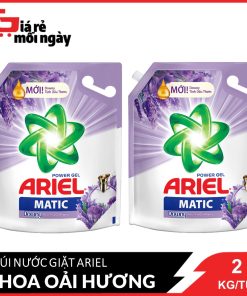 Combo 2 Nước giặt Ariel Matic Khử Mùi Ảm Mốc Túi 2.1Kg