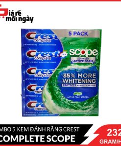 Kem đánh răng Crest Complete Scope (Xanh lá) 232Gx5