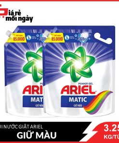 Combo 2 Nước Giặt Ariel Matic Giữ Màu (3.25Kg/ Túi)