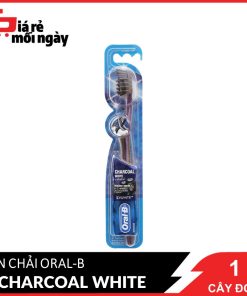 Bàn chải Oral B Charcoal White Lông mềm Cây đơn [Made in Ireland]