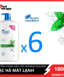 [Giá sỉ] Nguyên thùng Dầu gội Head&Shoulders Bạc hà 1800mlx6
