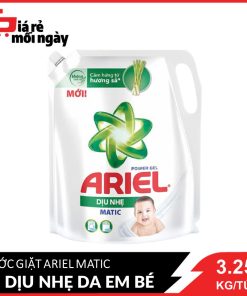 Nước giặc Ariel Matic Dịu nhẹ trên da bé Túi 3,2kg