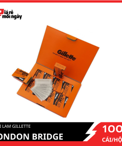 Lưỡi lam Gillette London Bridge (Cam) siêu béng dành cho Barbershop 100 cái/hộp