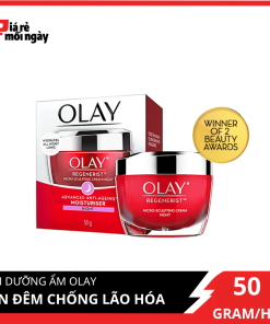 Kem dưỡng ẩm Olay Ban đêm chống lão hóa Regenerist Micro Sculpting Cream Night 50g